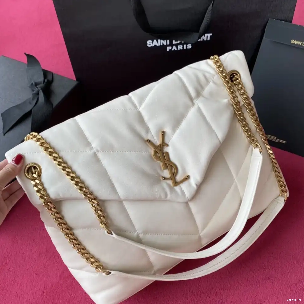 PUFFER QUILTED BAG IN MEDIUM YSL LAMBSKIN 0528